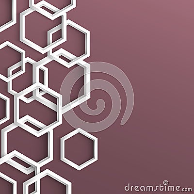 3d stylish geometric background Vector Illustration