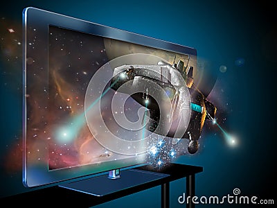 3D television Stock Photo