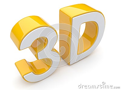 3D text. Entertainment cinema. Isolated Stock Photo