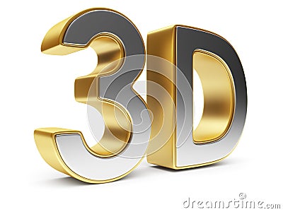 3D text. Entertainment cinema. Isolated icon Stock Photo