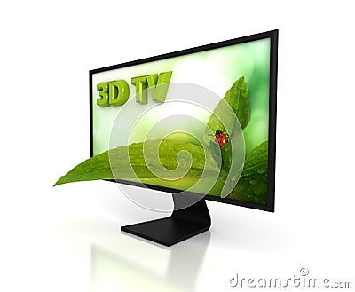 3D TV Stock Photo