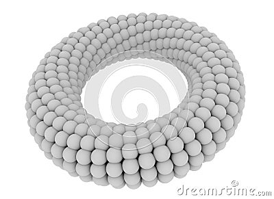 3D twisted torus Stock Photo