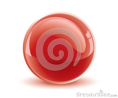 3d vector red sphere Vector Illustration