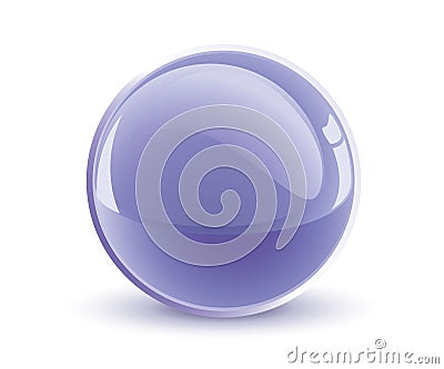 3d vector violet sphere Vector Illustration