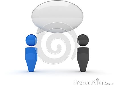 3d web icon - Dialog, Comments Stock Photo