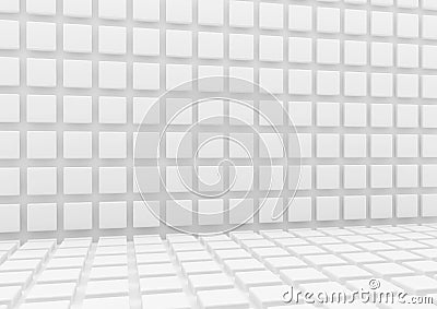 3d White background with cubes Stock Photo