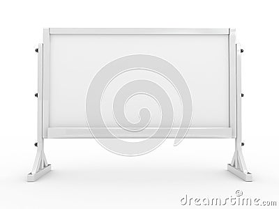 3d white board isolated Stock Photo