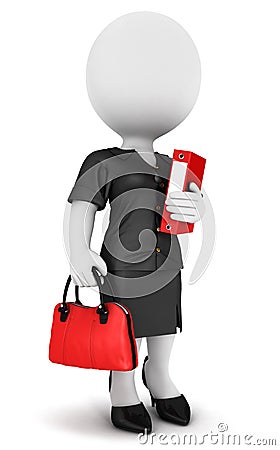 3d white people businesswoman Stock Photo