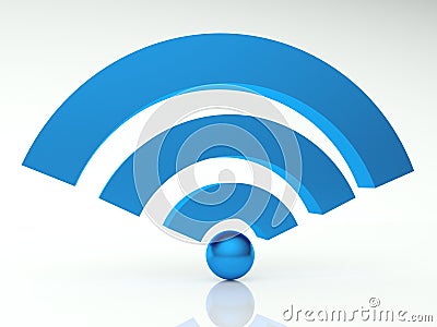 3d Wifi icon Stock Photo