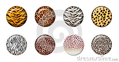 3d wild buttons Stock Photo