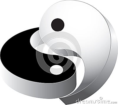 3d ying yang Stock Photo