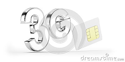 3G SIM card Stock Photo