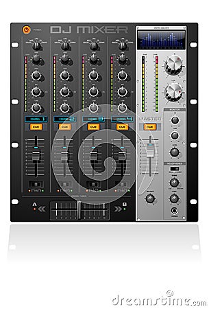 4 channel mixer Vector Illustration