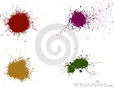 4 Splats 1 Vector Illustration