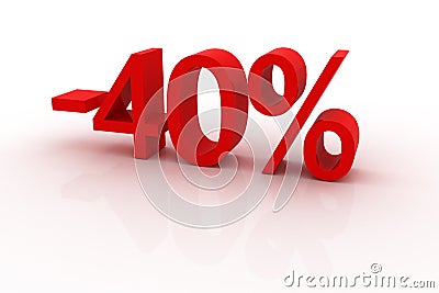 40 percent discount Stock Photo