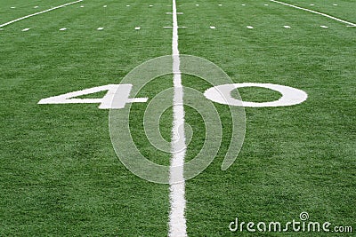 40 Yard Line Stock Photo