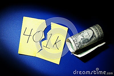 401k trouble Stock Photo