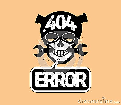 404 error, page not found design. Vector Illustration