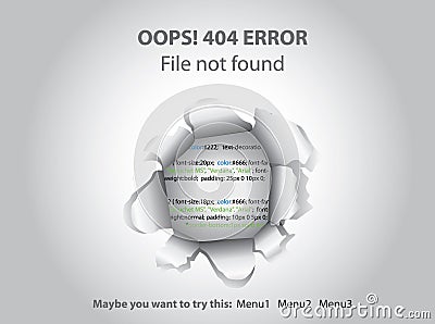 404 Page not found Vector Illustration