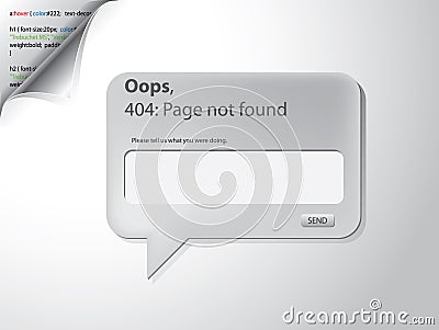 404 Page not found Vector Illustration