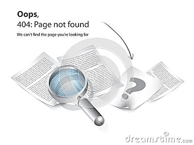 404 Page not found Vector Illustration