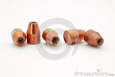 45 caliber bullets Stock Photo