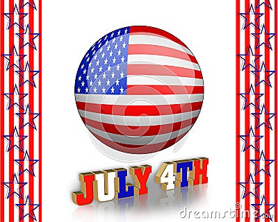 4Th of July clip art Stock Photo
