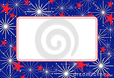 4th of July Frame Vector Illustration