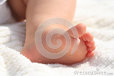 5 baby toes Stock Photo