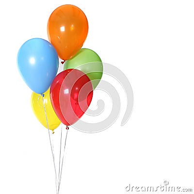 5 Birthday Celebration Balloons Stock Photo