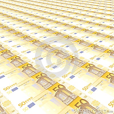 50 euros Background Stock Photo