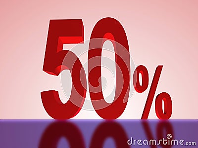 50 percent off Stock Photo