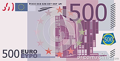 500 euro Vector Illustration