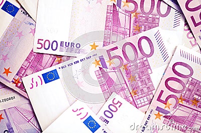 500 Euro money banknotes Stock Photo