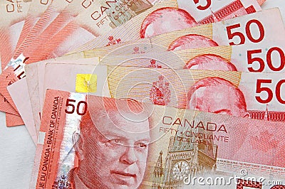 50s canadian dollar Stock Photo