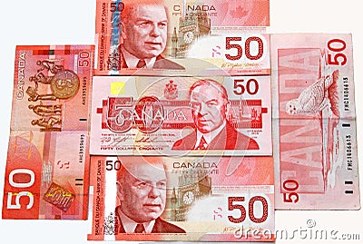 50s canadian dollar Stock Photo