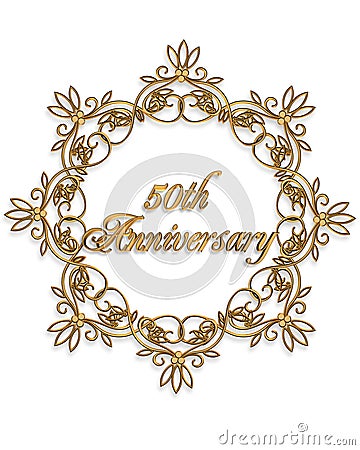 50th anniversary Design element Stock Photo