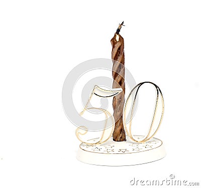 50th birthday or anniversary cake decoration Stock Photo