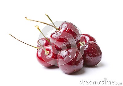 6 Cherries Stock Photo