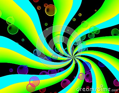 60s retro background Cartoon Illustration