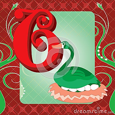 6th Day of Christmas Stock Photo