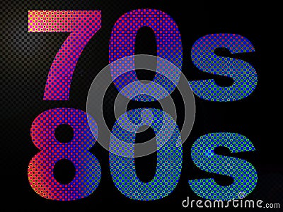 70s And 80s LED Neon Psychedelic Light Sign Stock 