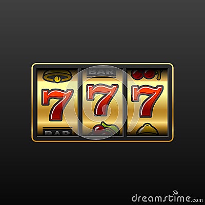 777. Winning in slot machine. Vector Illustration