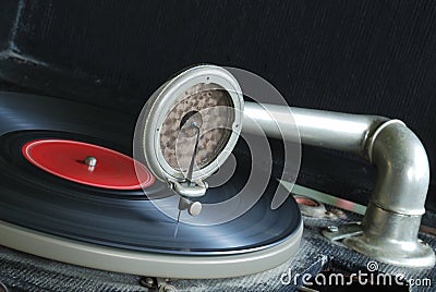 78 RPM Record Player Stock Photo
