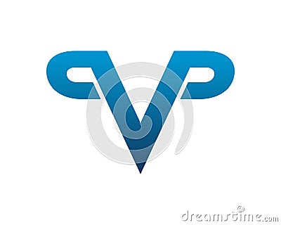 7pvp letter logo design template 1 Vector Illustration