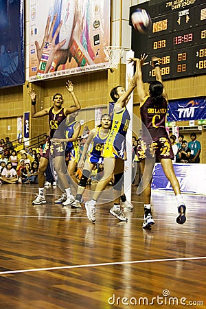 7th Asian Netball Championship Action (Blurred) Editorial Stock Photo