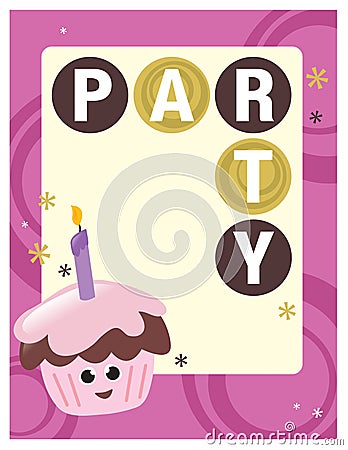 8.5x11 Party Flyer/Poster Template Vector Illustration