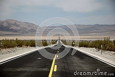 8 mile road into the distance Stock Photo