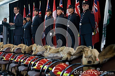 9/11 Fire Fighter Memorial Editorial Stock Photo