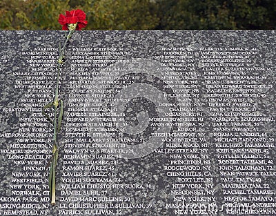 9/11 victims list. Editorial Stock Photo